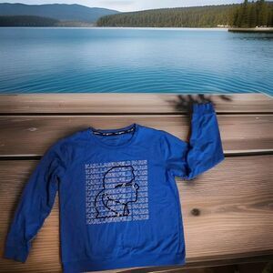 Karl Lagerfeld‎ Paris  Long Sleeve Tee Shirt Medium Blue